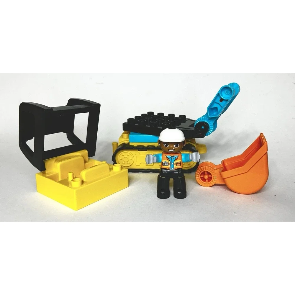 LEGO DUPLO (10931) Tracked Excavator Construction Vehicle w/Worker/2020/Clean!